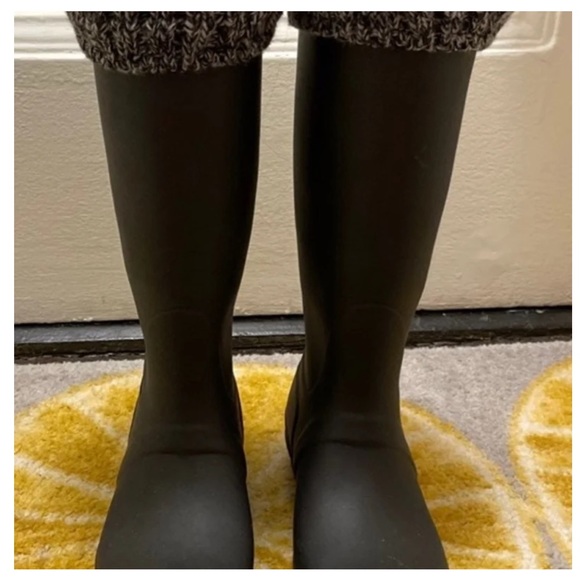 Hunter knee high boots with sock insert